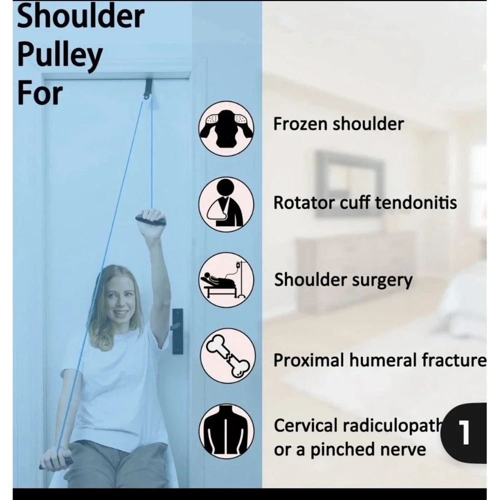 Shoulder Pulley for Physical Therapy, Pulleys Metal Bracket,Pulley Over the Door